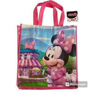 Disney Minnie Mouse Shopper Tote Bag Grocery Beach Shopping Bow Dots Pink